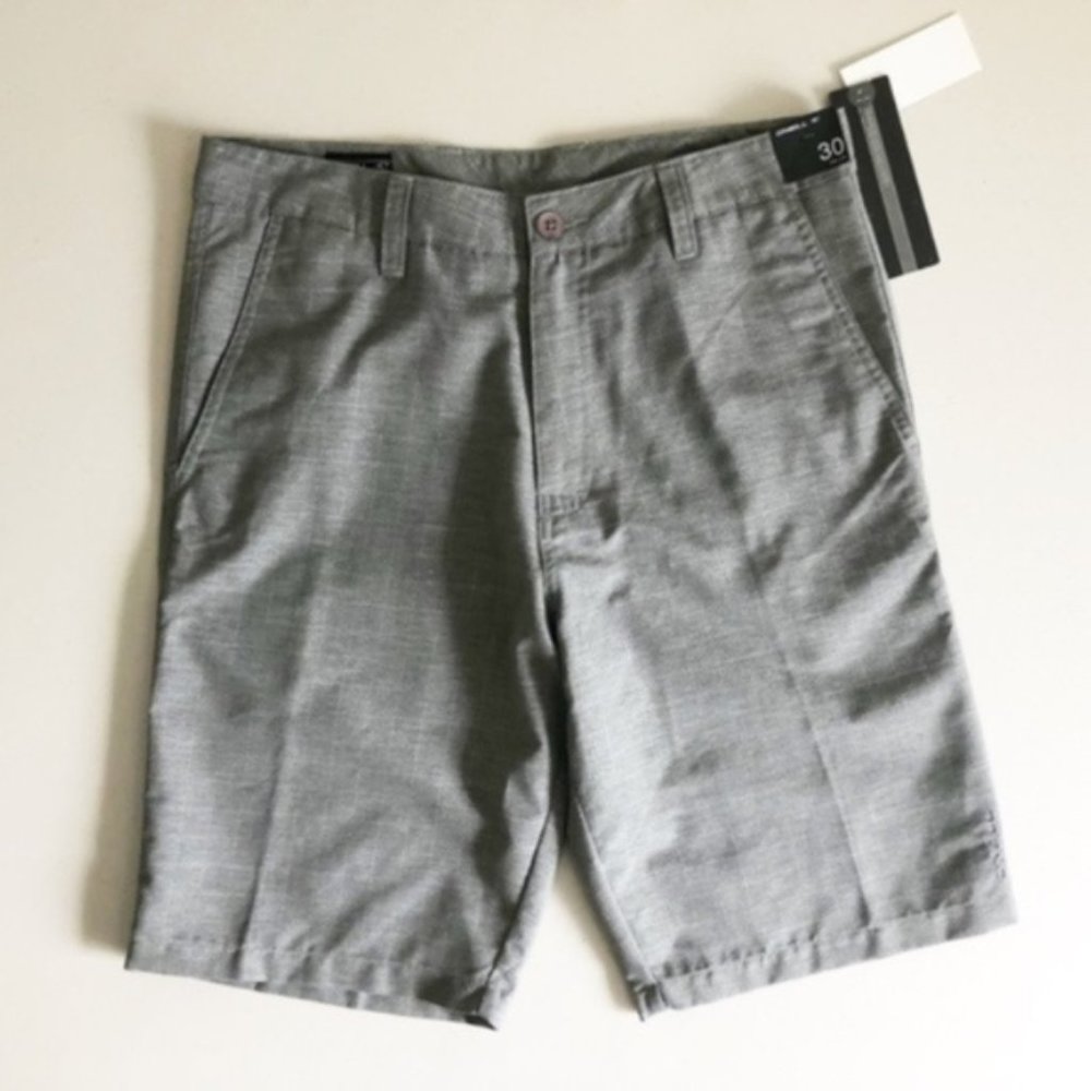 O’Neill Leer Gray Relaxed Flat Front Shorts Sz 30 - Picture 1 of 7